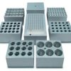 Blocchi in alluminio  Blocchi in alluminio per 15 cuvette da 10 mm*