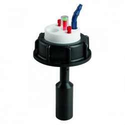 Tappo di sicurezza SafetyWasteCaps con controllo meccanico di livello  Filettatura S55 Connessione 2 x connettori 2.3/3.2 mm di