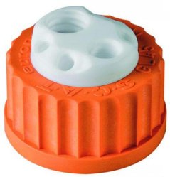 Tappi di Sicurezza SafetyWasteCaps resistenti al fuoco, arancioni  SafetyWasteCap GL45 2 x connettore 2.3/3.2mm diam.est. 1 x c