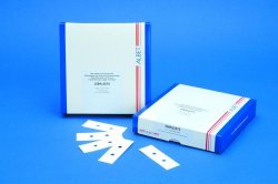 Cytozentrifugenpapier, FP2589C, 400 g/qm, 25x75 mm, zweifach gelocht (6mm), (VE = 200)