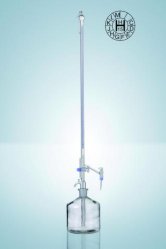 Burette automatiche di Pellet, Vetro DURAN®, classe As, rubinetto intermedio e laterale con chiave in vetro  Capacità 10 ml Gra