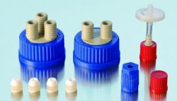 Sistema di collegamento flessibile per bottiglie DURAN® GL 45  Cannula per tappo a vite GL 14, Ø interno foro 1,6 mm