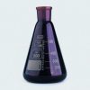 Beute erlenmeyer, cono NS, vetro Borosilicato 3.3, ambrate  Capacità 500 ml Raccordo 29/32 NS Altezza 175 mm