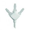 Collettori per tubi connettori per SafetyWasteCaps  3 connettori (diritti) per 3 capillari diam. est. 2.3/3.2mm Materiale PTFE/