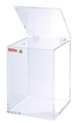 Contenitori per rifiuti-Beta, materiale acrilico chiaro  Largh. 370 mm Lungh. 370 mm Altezza 720 mm