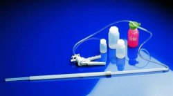 UniSampler with telescope lance, incl. every 5 bottles PP 250 + 500 ml, handvacuum pump and adapter