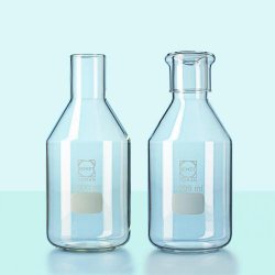 Bottiglie per terreni di coltura  Capacità 1000 ml Diam. 105 mm Ø  collo 46 mm Altezza 237 mm