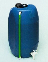 Carboys,PE,blue,cap. 5 ltrs, with level display tube and stopcock