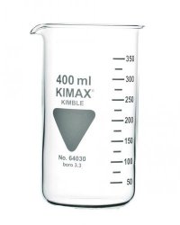 Beakers, vetro Borosilicato 3.3, forma Alta  Capacità 100 ml Ø  est. 48 mm Altezza 80 mm