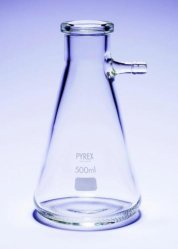 Beute, Buchner, attacco laterale, Pyrex®  Capacità 1000 ml Ø  collo 45 mm Ø  esterno  matraccio 135 mm Altezza 230 mm
