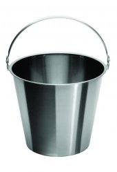 Secchio, acciaio inox 18/10  Capacità 10 Litri Diam. 280 mm Altezza 235 mm