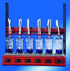 Set di separazione Idrolisi/fibra grezza, behrotest  Tipo EXR 4 Unità di idrolisi/fibra grezza, 4 posizioni