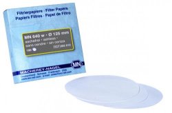 Carta da filtro, quantitativa, tipo MN 640 w, filtro rotondo  Diam. 150 mm Tempo di  filtrazione 9 sec
