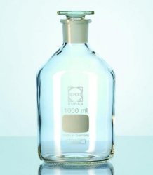 Bottiglie per reagenti bocca STRETTA con tappo, DURAN®  Capacità 10 ml Diam. 28 mm Altezza 52 mm Cono 10/19 NS Colore Bianco