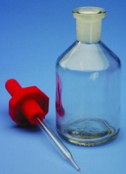 BOTTIGLIA CONTAGOCCE Volac IN VETRO  Capacità 100 ml Dimensioni  tappo 16/16 Colore ambrato