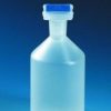 BOTTIGLIA PP bocca STRETTA CON TAPPO  Capacità 100 ml Cono 14/23 NS Ø  est. 52 mm Altezza 106 mm