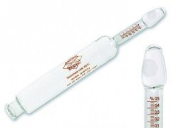 Butirrometri per crema di latte Grasso 0 - 0,5 % Divisione 0,02 Latte: 43.5ml ±0.5ml, bulbo chiuso, collo piano
