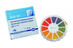 Cartine indicatrici universali per pH  Range 1 - 11 pH Ricarica da 3 rotoli