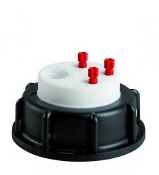 Tappi di sicurezza SafetyWasteCaps con o senza tubo di collegamento  Filettatura S55 Connessione 2 x connettori tubo 2.3/3.2 mm