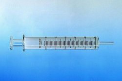 SIRINGA in vetro BOROSILICATO, FORTUNA®  Capacità 50 ml Divi- sione 0,5 ml Tipo senza rubinetto