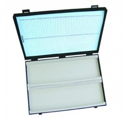 Scatola portavetrini  Per  numero 100 vetrini Tipo chiusura si