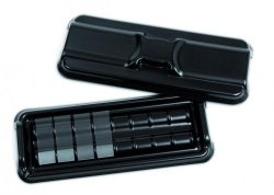 Vassoio monouso per colorazione vetrini Per  numero 8 vetrini Lungh. 305 mm Largh. 127 mm Altezza 29,5 mm