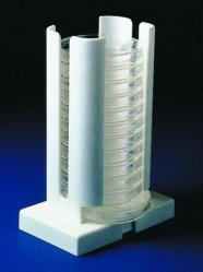 Supporto per capsule Petri, ABS  Largh. 89 mm Lungh. 210 mm Altezza 210 mm