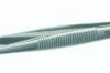 PINZETTA ANATOMICA ACCIAIO INOX  Lungh. 115 mm Tipo Curva a punta fine