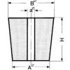 TAPPO in GOMMA, con un foro  Diam. inferiore 17,0 mm Diam. superiore 22,0 mm Altezza 25 mm Foro diam. 4 mm