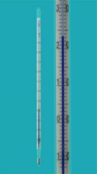 Termometro con rivestimento in PTFE  Campo di  misura -10 a +100 °C Risoluzione 1 / 1 °C Lungh. 260 mm