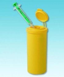 Sistema per smaltimento aghi Kontamed Mini  Sistema per smaltimento aghi Kontamed Mini Capacità 170 ml