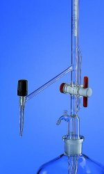 Burette automatiche, in vetro boro 3.3, di Pellet, classe AS  Capacità 10 ml Grad. 0,02 ml Tolleranza 0,02 ± ml Rubinetto PTFE