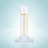 Cilindro graduato classe B, DURAN®, forma bassa, graduazione ambrata  Capacità 250 ml Grad. 5 ml Tolleranza 2,0 ± ml Altezza 22