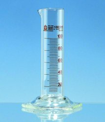 Cilindri graduati, vetro Borosilicato 3.3, forma bassa, classe B, graduazioni ambrate  Capacità 10 ml Grad. 1 ml Altezza 90 mm