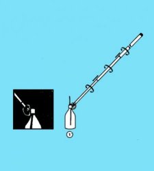Sampling pole,length 3.2 m,cap. 1000 ml