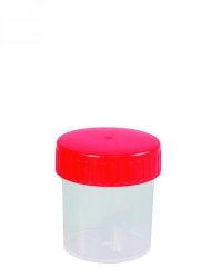 Beakers multiuso con tappo a vite, PP Capacità 120 ml non sterile* Diam. con  tappo 62 mm Altezza con  tappo 72 mm