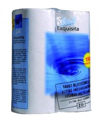 Salviette da laboratorio SCOTT® EXQUISITA, rotolo, 2 veli  Contenuto  confezione Rotolo da 150 salviette