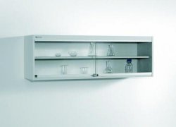 Armadietti sospesi  2 porte vetro, 1 ripiano Largh. 900 mm