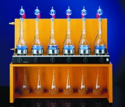 Apparecchi per distillazione con palloni  Kjeldahl 