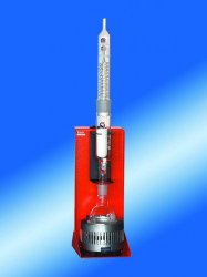 Apparati di estrazione completi e compatti, con riscaldamento  Tipo KEX 100 F per estrazione grassi 100 ml con rubinetto e pall