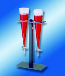 Supporti per coni Imhoff  Per 2 coni Imhoff con rubinetto