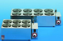 Bagni ad acqua per cappe aspiranti 1031 e 1032  Tipo 1031 Aperture  con set  anelli  concentrici 6 Ø  apertura 91 mm Dim.  este