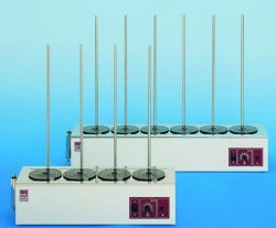 Bagni ad acqua Multipli 1041 e 1042  Tipo 1041 Aperture  con set  anelli  concentrici 4 Ø  apertura 131 mm Dim.  esterne (L x P