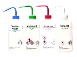 Spruzzette di sicurezza, PE  Capacità 500 ml Etichetta Acetone Tappo a vite diam. 28 mm