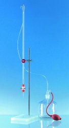 Burette automatiche compatte con bottiglia in vetro BLAUBRAND®  Capacità 25 ml Graduazione 0,05 ml Tolleranza 0,03 ± ml Lungh.