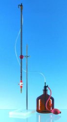 Burette automatiche compatte con bottiglia in vetro, ambrate, SILBERBRAND Volume 25* ml Graduazione 0,1 ml Tolleranza 0,08 ± ml