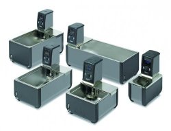 Bagni termostatici con agitazione serie Optima™  Tipo T100-P12 Capacità 12 litri Range  temp. Amb. +5 ... +99 max. °C Dim.  est