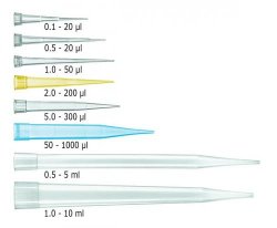 Puntali per pipette, in sacchetto richiudibile, non sterili Capacità 0,1 - 20 µl Colore naturale Contenuto confezione 2 sacch