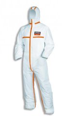 Tuta monouso, per protezione chimica, 4B  Misura L