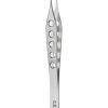 Micro-Adson Forceps - Fenestrated Handle1x2 Teeth with Platform/Straight/12cm